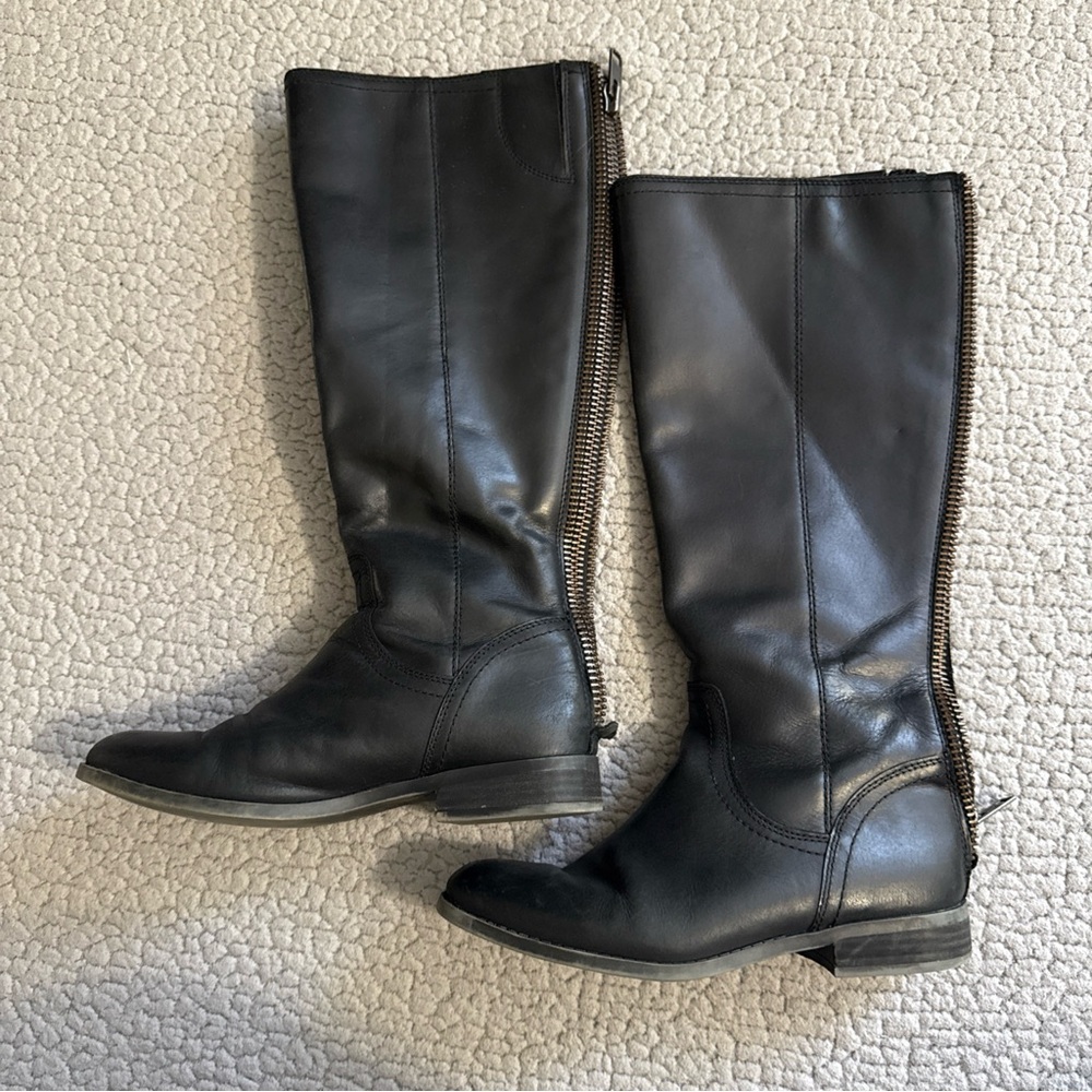 FRYE AND CO. Black Over the Knee Boots